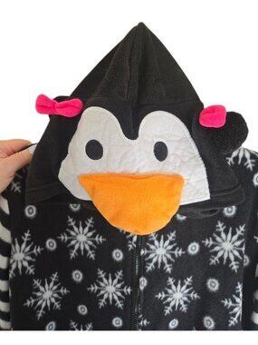 Just Love One Piece Penguin Pajamas Women' s XS Plush Hooded Union Suit  Cosplay